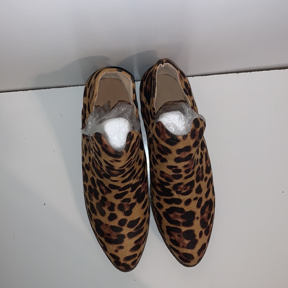 Slip Slide Pull On Leopard Print Ankle Boot - image 4